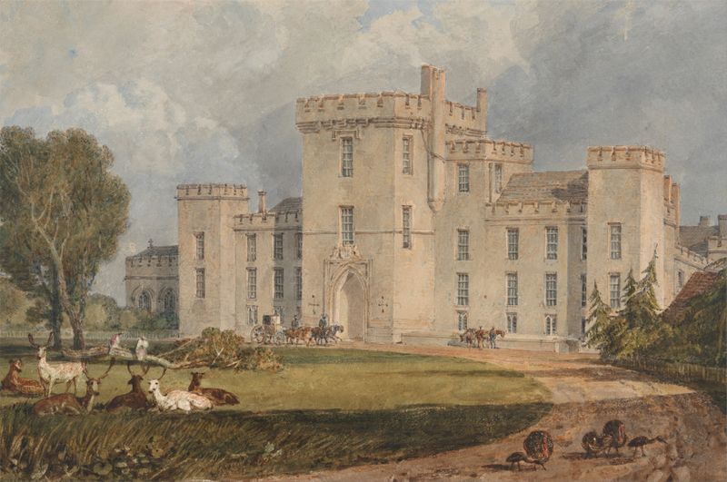 Paisagem de Hampton Court por Joseph Mallord William Turner, pintura a óleo