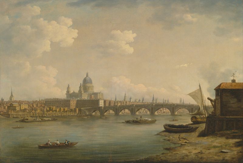 St. Paul’s and Blackfriars Bridge by William Marlow, oil painting