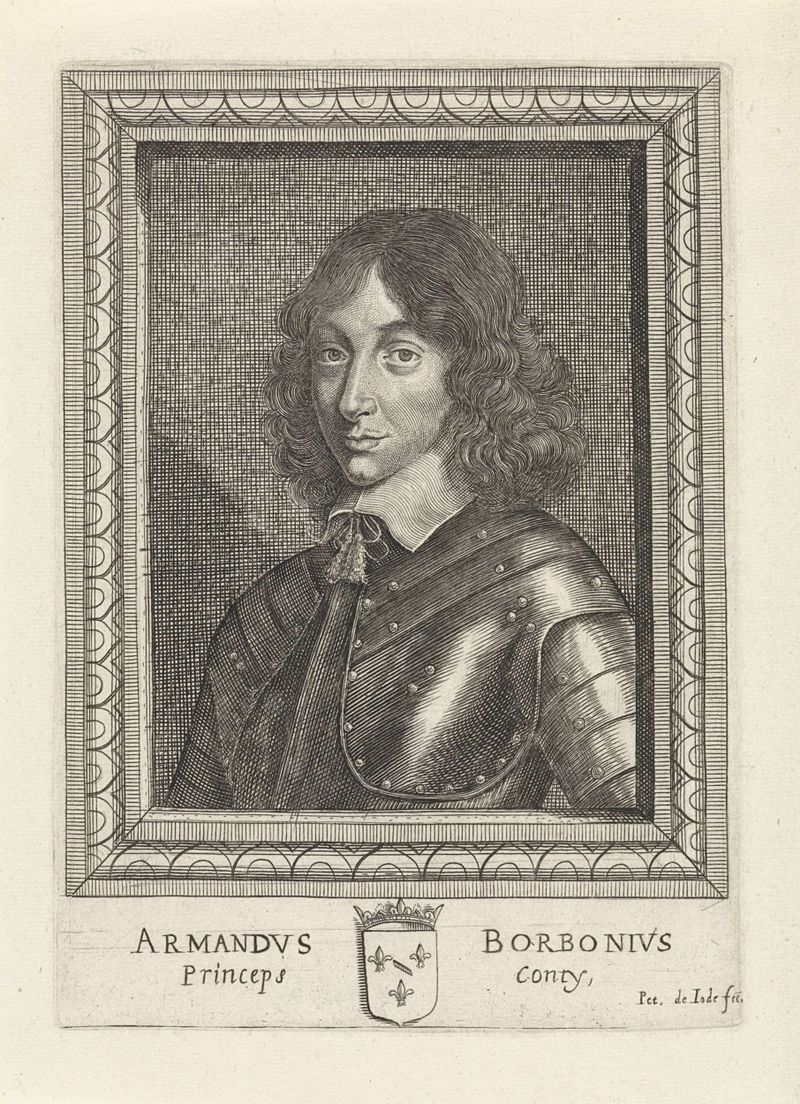 Retrato de Armand de Bourbon, grabado de Pieter de Jode