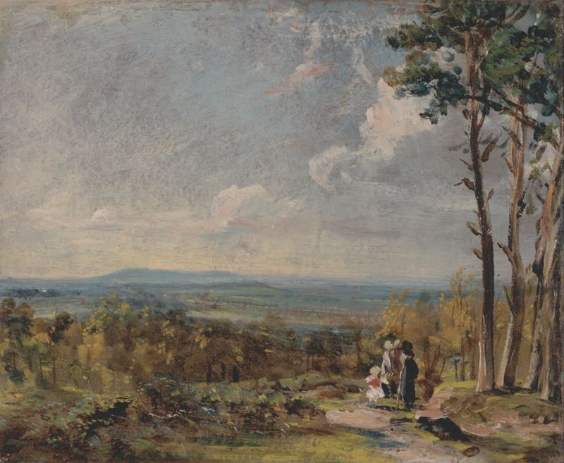 Hampstead Heath Looking Towards Harrow de John Constable, óleo sobre lienzo