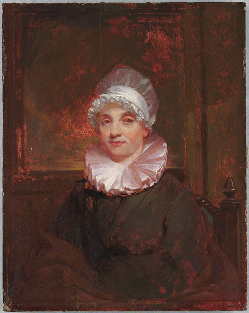 Portrait of Elizabeth Ann Breese Morse, wood medium by Samuel Finley Breese Morse