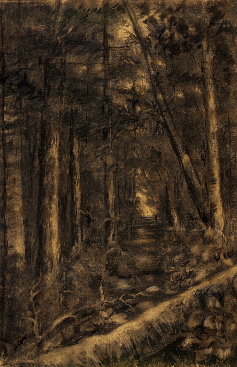 Paisaje con Camino a Través del Bosque, pintura al óleo de Edward Mitchell Bannister