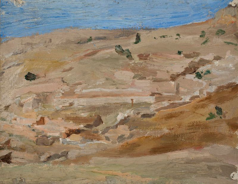 Delphi. From the journey to Greece de Jan Ciągliński, que representa ruinas antiguas en un paisaje histórico.