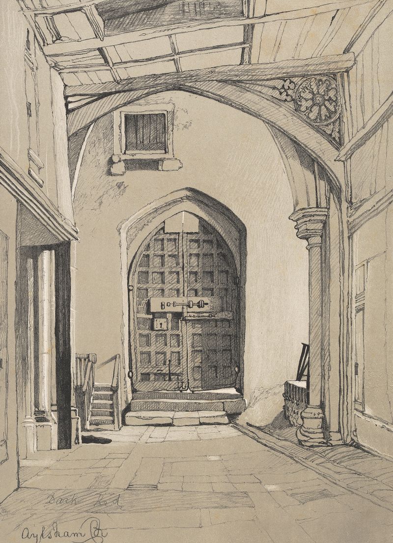 Landscape watercolor by Miles Edmund Cotman featuring soft hues and interplay of light and shadow.