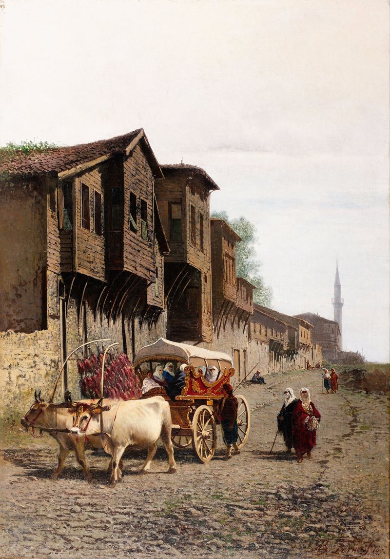 El ‘Koçu’ Cart de Achille Befani Formis, realismo, representando un carro que simboliza trabajo y resistencia.