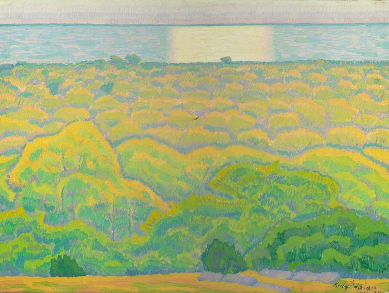 Landscape of Öland by Helge Johansson, oil on canvas