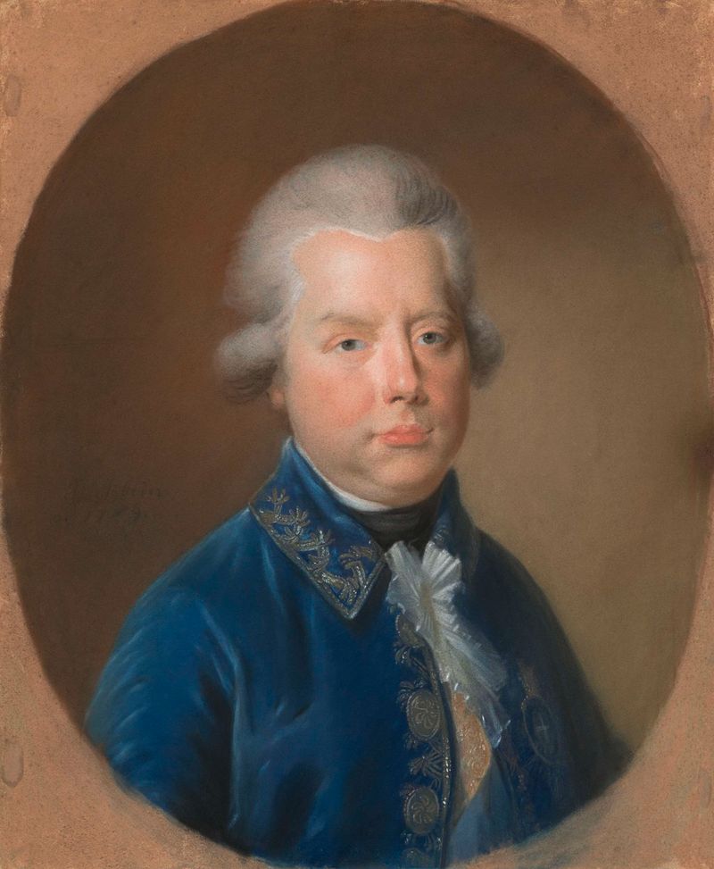 Portrait of Stadtholder Prince William V by Johann Friedrich August Tischbein, parchment