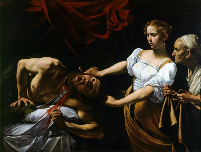 Judith beheading Holofernes, oil on canvas by Caravaggio