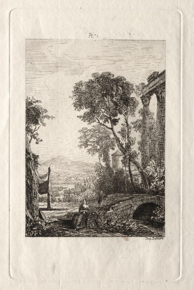 Etching by Maxime Lalanne showing a figure at a worktable with etching tools