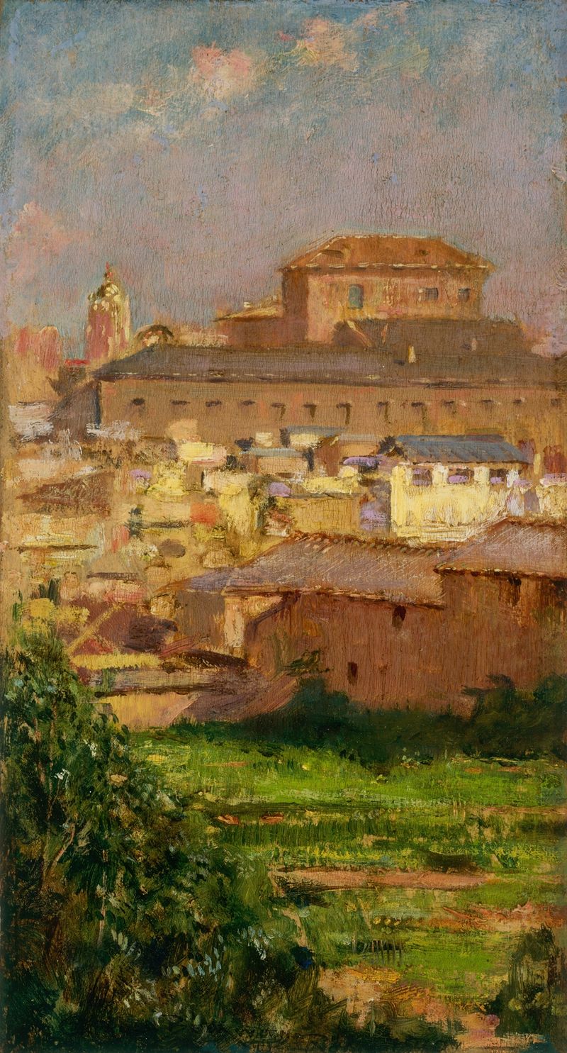 Palazzo Barberini in oil on canvas by James Carroll Beckwith
