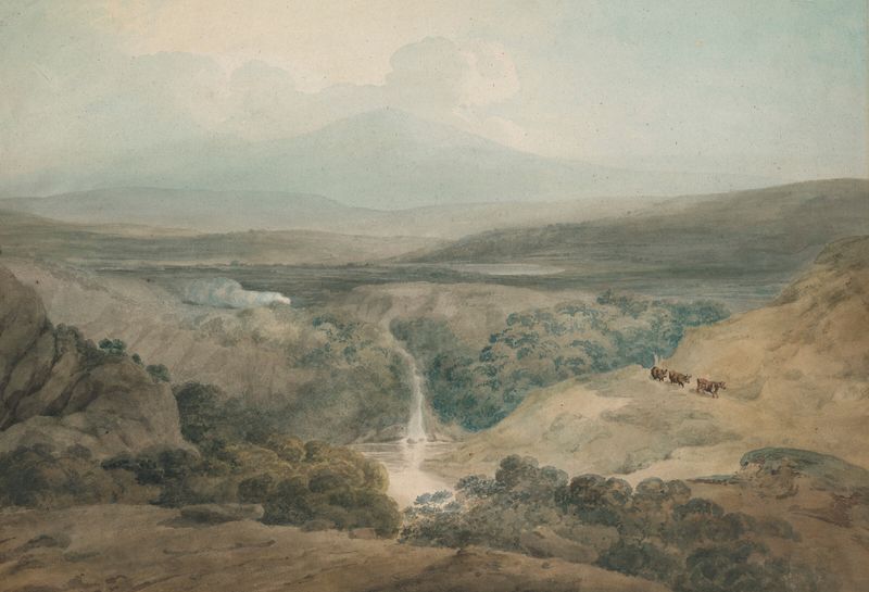 Landscape of Snowdon from Moel Hebog, oil on canvas by William Pearson