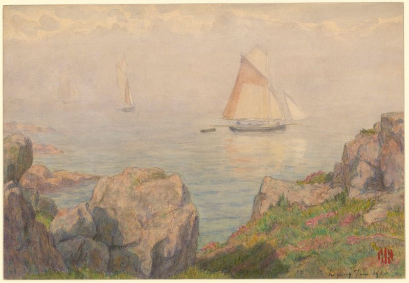 Paisagem com cores vibrantes de Henri Rivière, Pós-Impressionismo