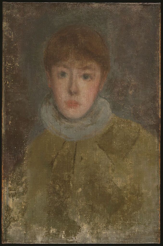 Retrato de Maud Franklin em um vestido escuro, óleo sobre tela de James Abbott McNeill Whistler