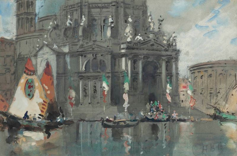 Santa Maria Della Salute in Venice, oil painting by Hercules Brabazon Brabazon