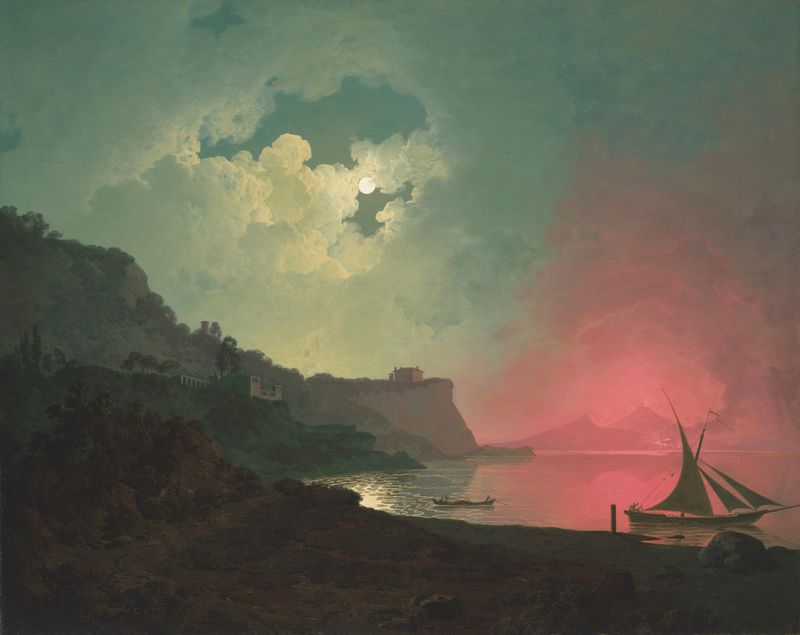 Vesuvius in eruption, oil painting by Joseph Wright of Derby