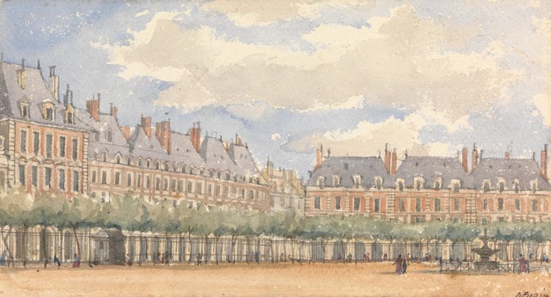 Architecture of Place Royale, Paris by Augustus Pugin, Victorian style