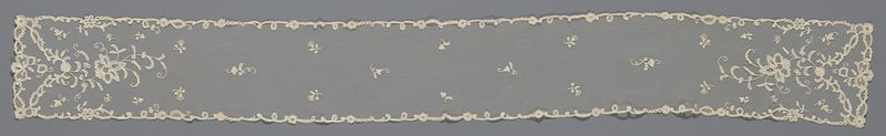 Obra de renda com uma grande flor de Koninklijke Nederlandsche Kantwerkschool