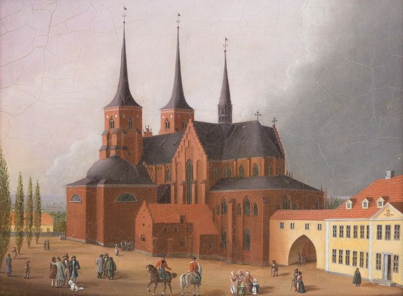 Roskilde Cathedra by Johann Karl Schultz, bronze sculpture with intricate details and rich textures.