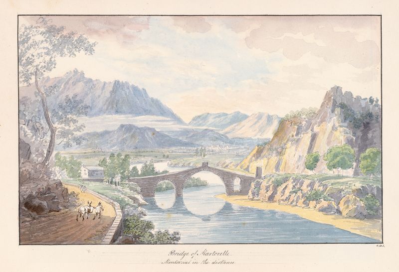 Bridge of Martorelle, acuarela sobre papel de Charles Hamilton Smith