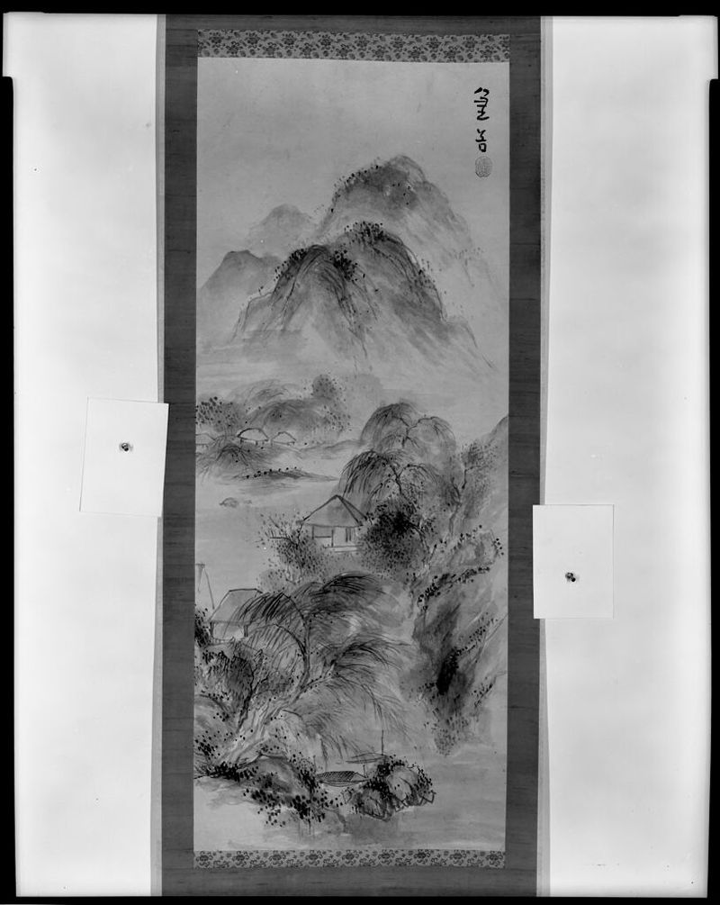 Landscape with Willows by Yokoi Kinkoku, paper medium, depicting willows in a tranquil setting.