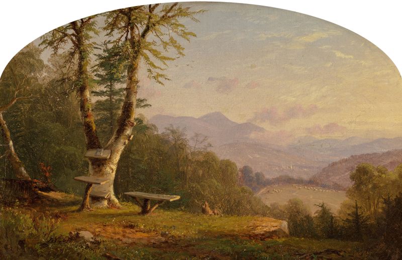 Landscape view from the bluff, oil painting by John Williamson