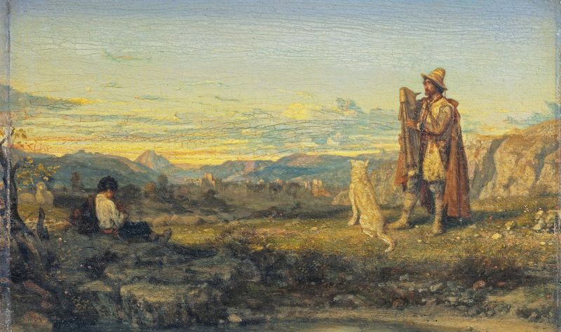Landscape of the Roman Campagna by Alexandre-Gabriel Decamps, oil painting