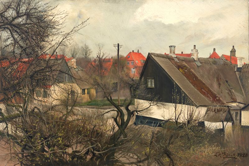 Sankt Jørgensbjerg by Laurits Andersen Ring, impressionist oil painting