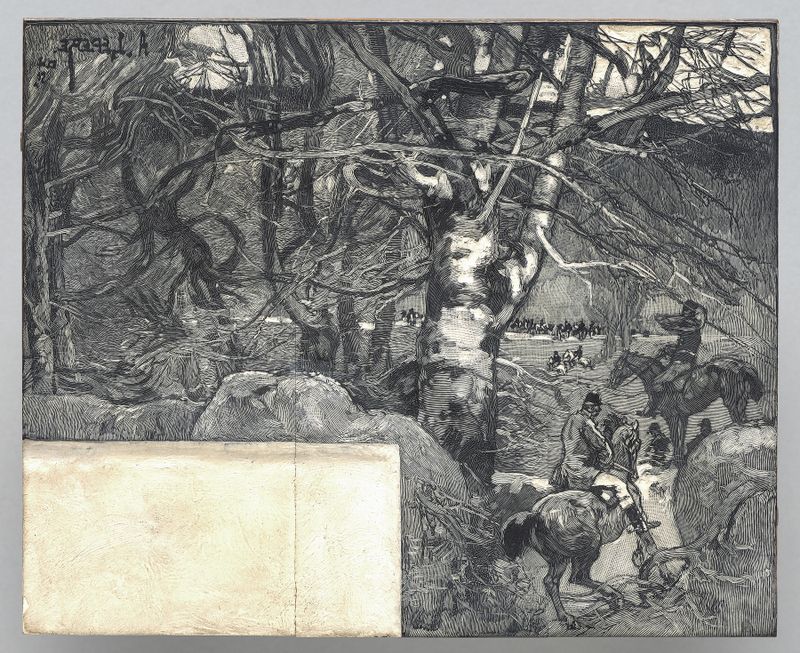 Une Chasse à Courre, Mont Gérard de Auguste Louis Lepère, impresionismo, paisaje