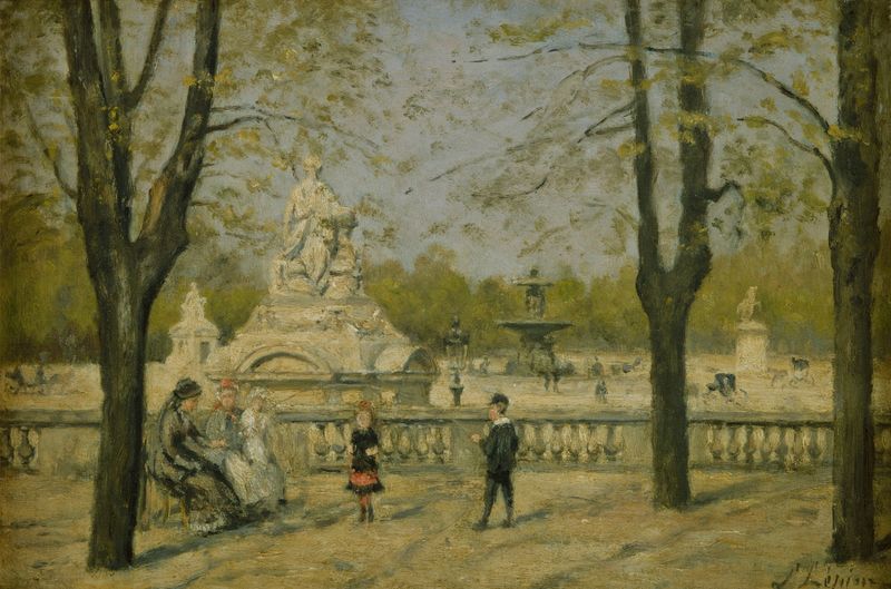 Landscape of La place de la Concorde by Stanislas Lépine, oil painting