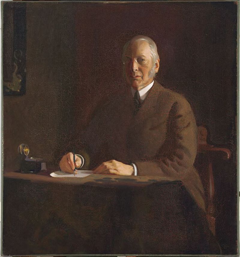 Portrait of Charles William Eliot by Charles Sydney Hopkinson, oil on canvas