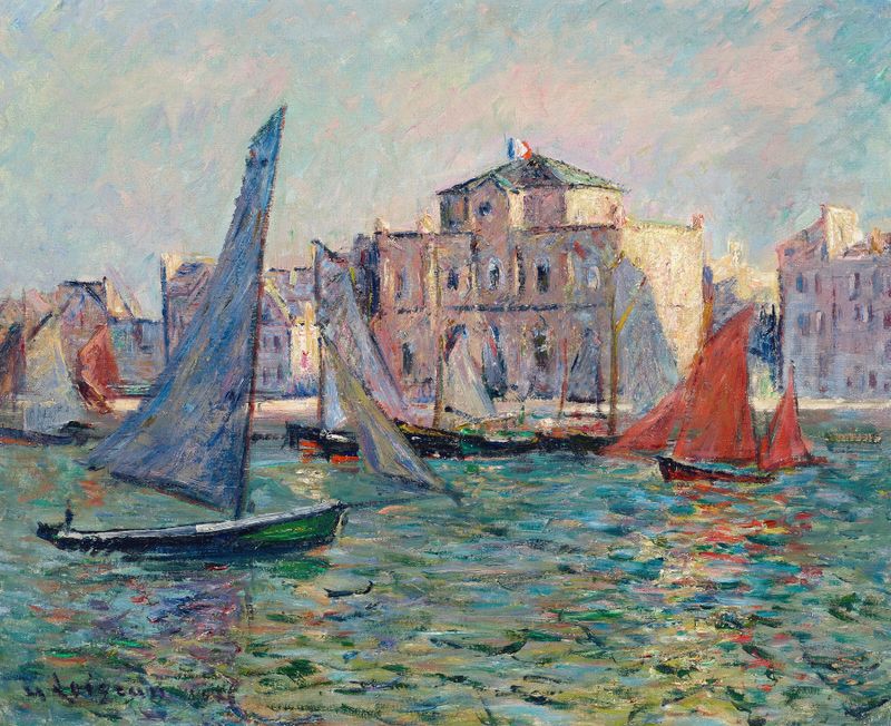 Les Martigues de Gustave Loiseau, impresionismo, paisaje con agua y colores vibrantes
