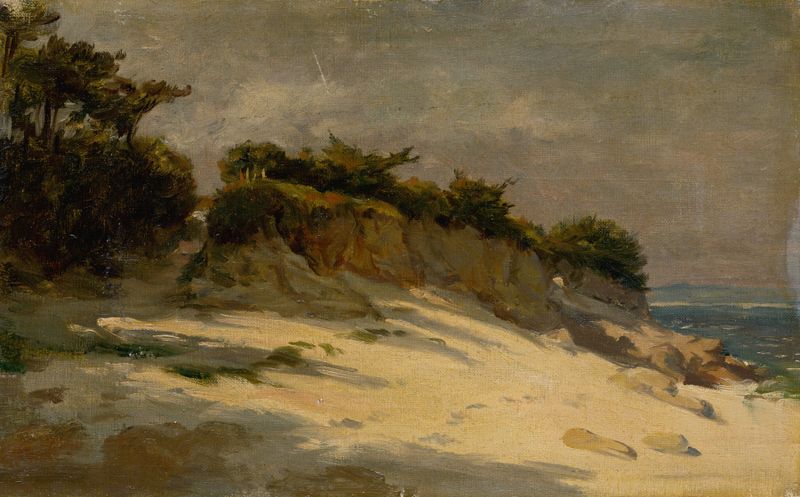 Marine scene depicting waves and horizon, oil painting by Eduard Ballo