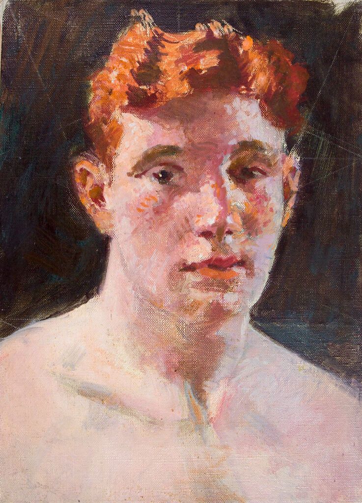 Retrato de un joven, óleo sobre lienzo de Denman Waldo Ross