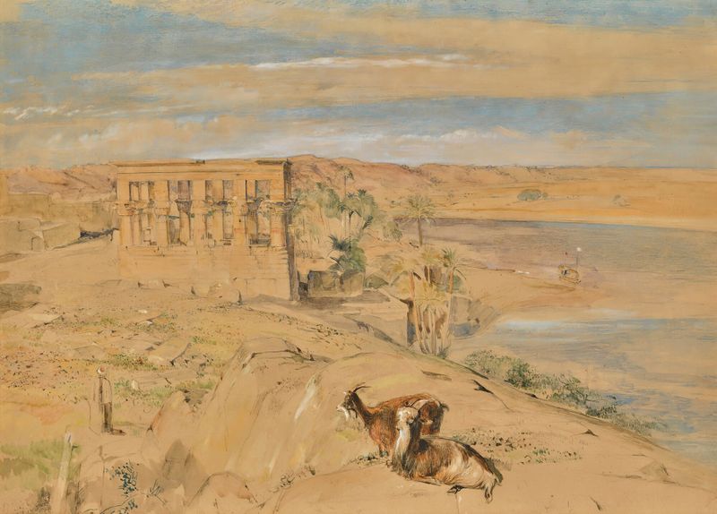 The Hypaethral Temple At Philae, oil on canvas by John Frederick Lewis