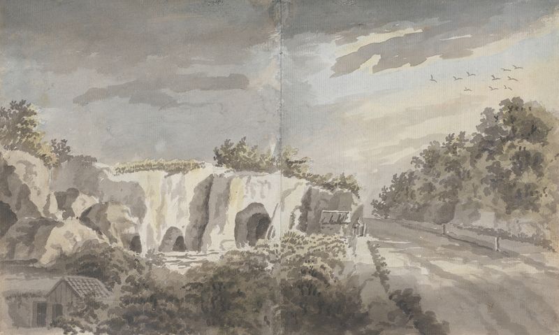 Caves de James Miller, expresionismo, que representa tonos terrosos y sombras
