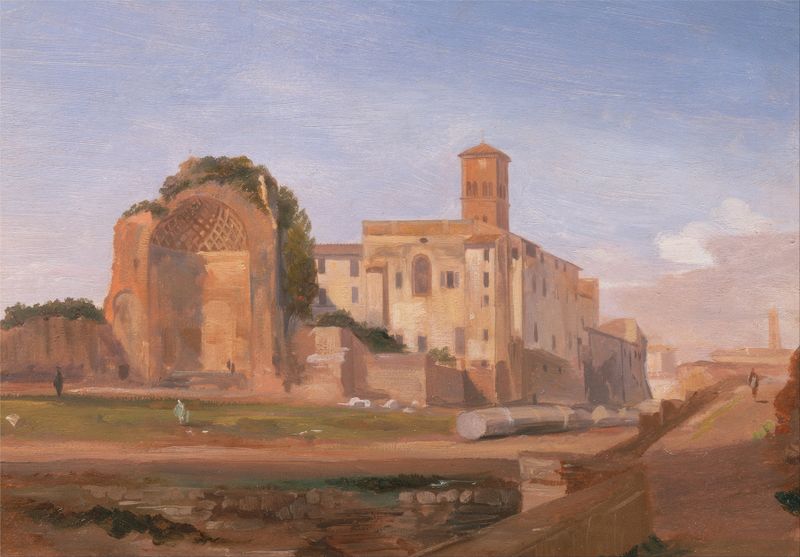 Templo de Vênus e Roma, arquitetura de Edward Lear