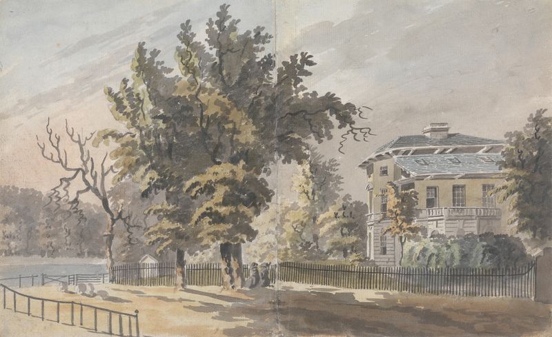 Architecture of Asgill House by James Miller, oil painting