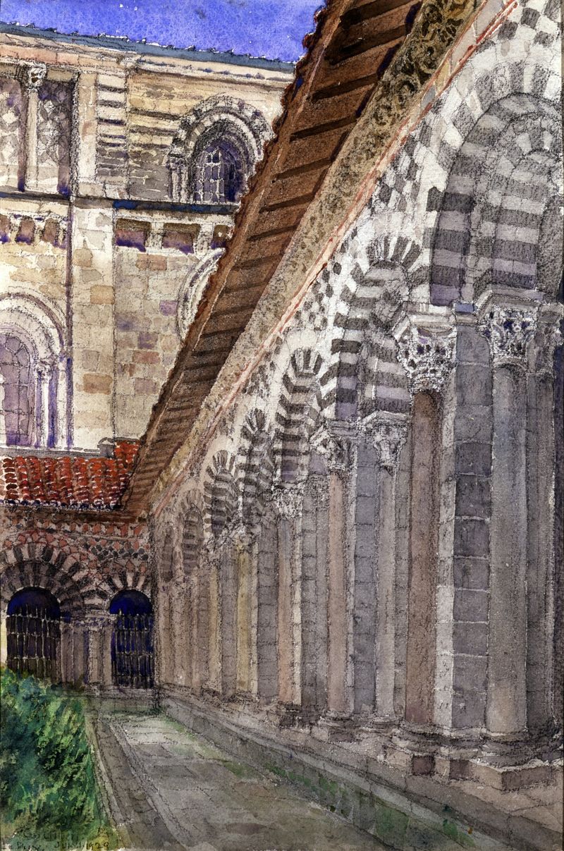 Claustro da Catedral em Le Puy de Cass Gilbert, modernismo, arquitetura