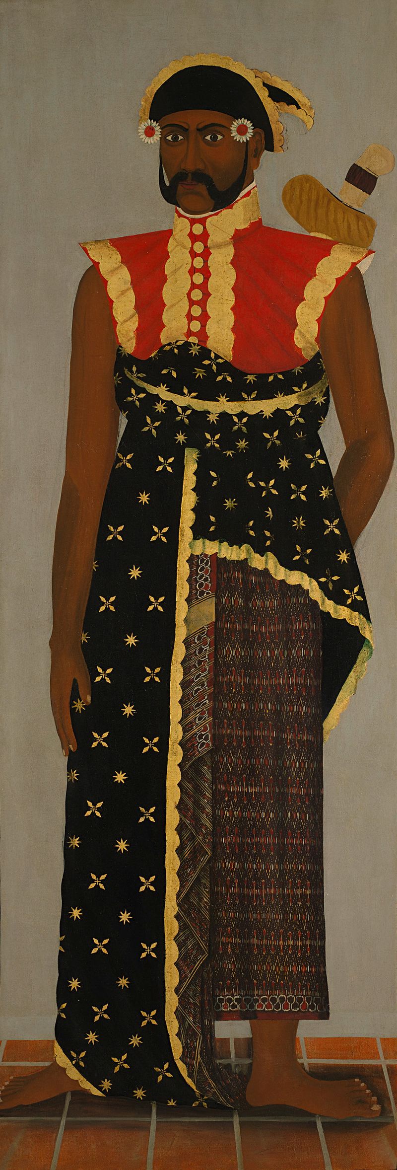 Javanese Court Officials, pintura Colonial Americana de artista desconhecido