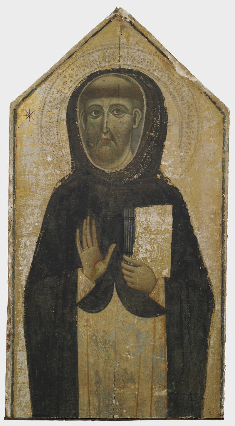 Santo Domingo, temple y oro sobre panel de un artista no identificado