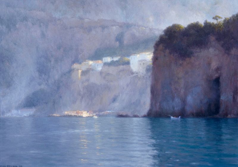 Obra abstrata de Henry Brokman, pintura a óleo que retrata reflexões e memórias