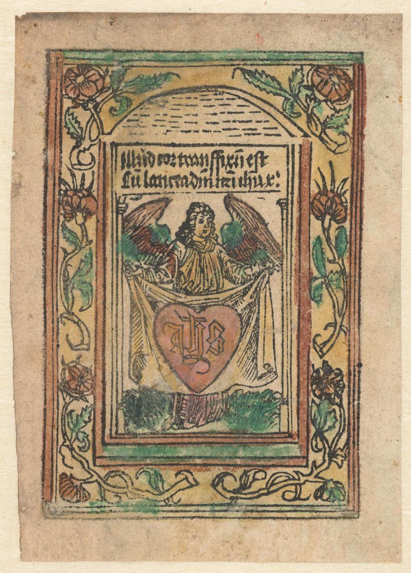 Obra religiosa que representa un ángel con alas, pintura al óleo de Unknown Artist