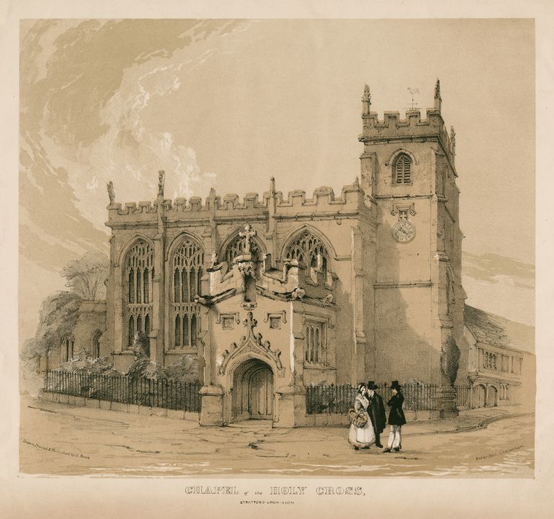 Capela da Santa Cruz de George Rowe, óleo sobre tela, retratando uma capela solitária em uma vasta paisagem.