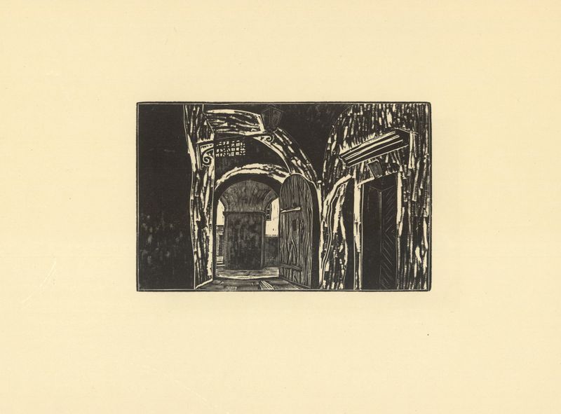 Landscape by Tadeusz Cieślewski, 1929, featuring warm earth tones and interplay of light and shadow.