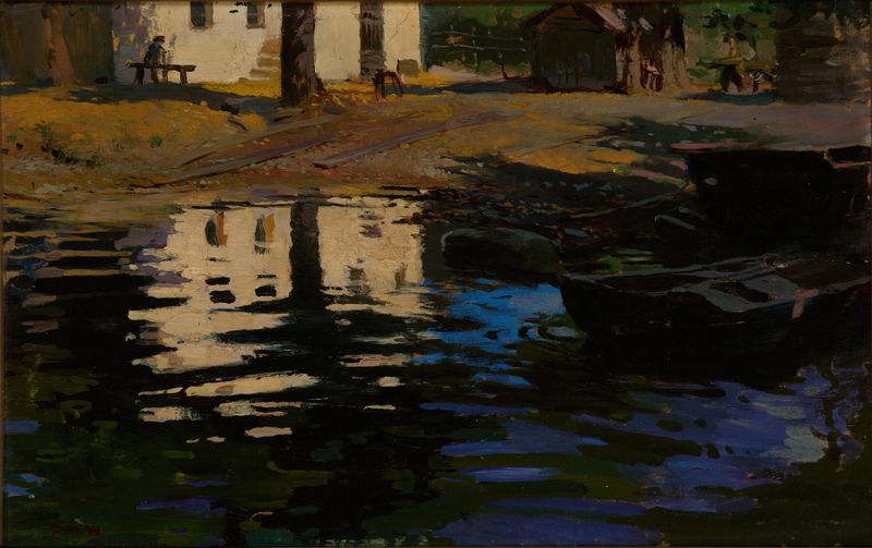 Figurative artwork by Feliks Wygrzywalski, oil painting titled Reflection