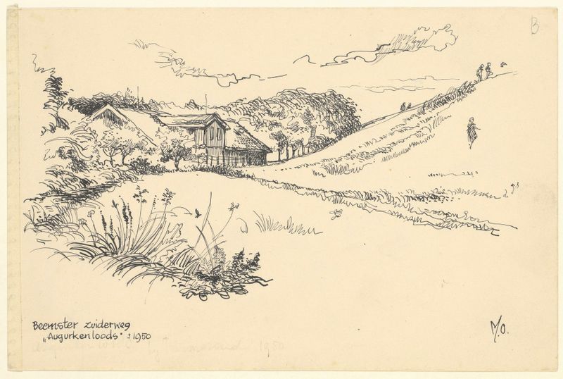 Paisagem com um celeiro ao sol de Maarten Oortwijn, modernismo