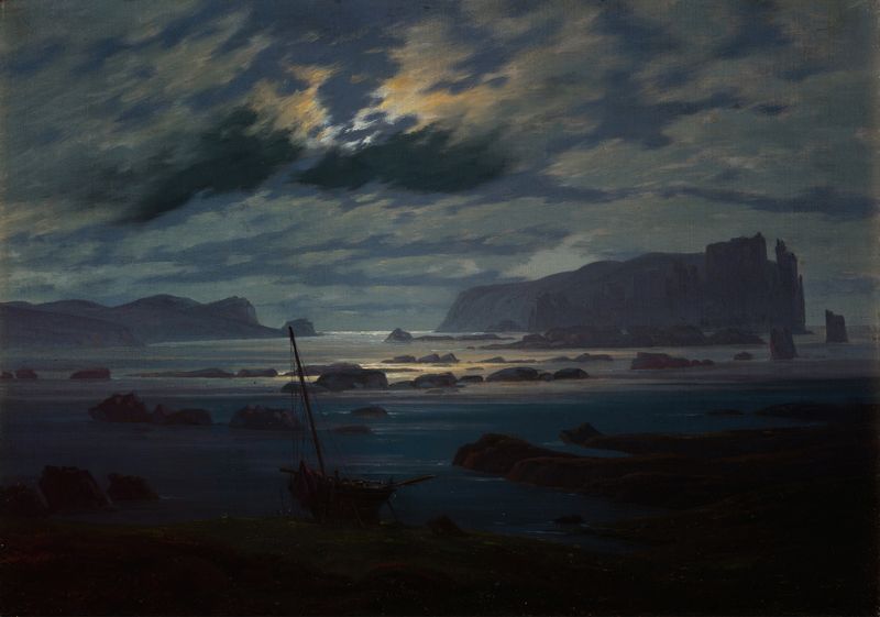 Northern Sea in the Moonlight, oil on canvas by Caspar David Friedrich