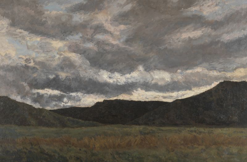 After the Evening Storm, oil on canvas by Hippolyte Boulenger, showing calm waters and a stormy sky.