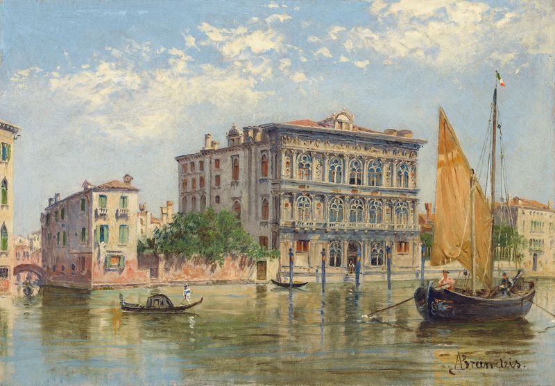 Ca’ Vendramin Calergi from the Grand Canal, Venice by Antonietta Brandeis, oil painting