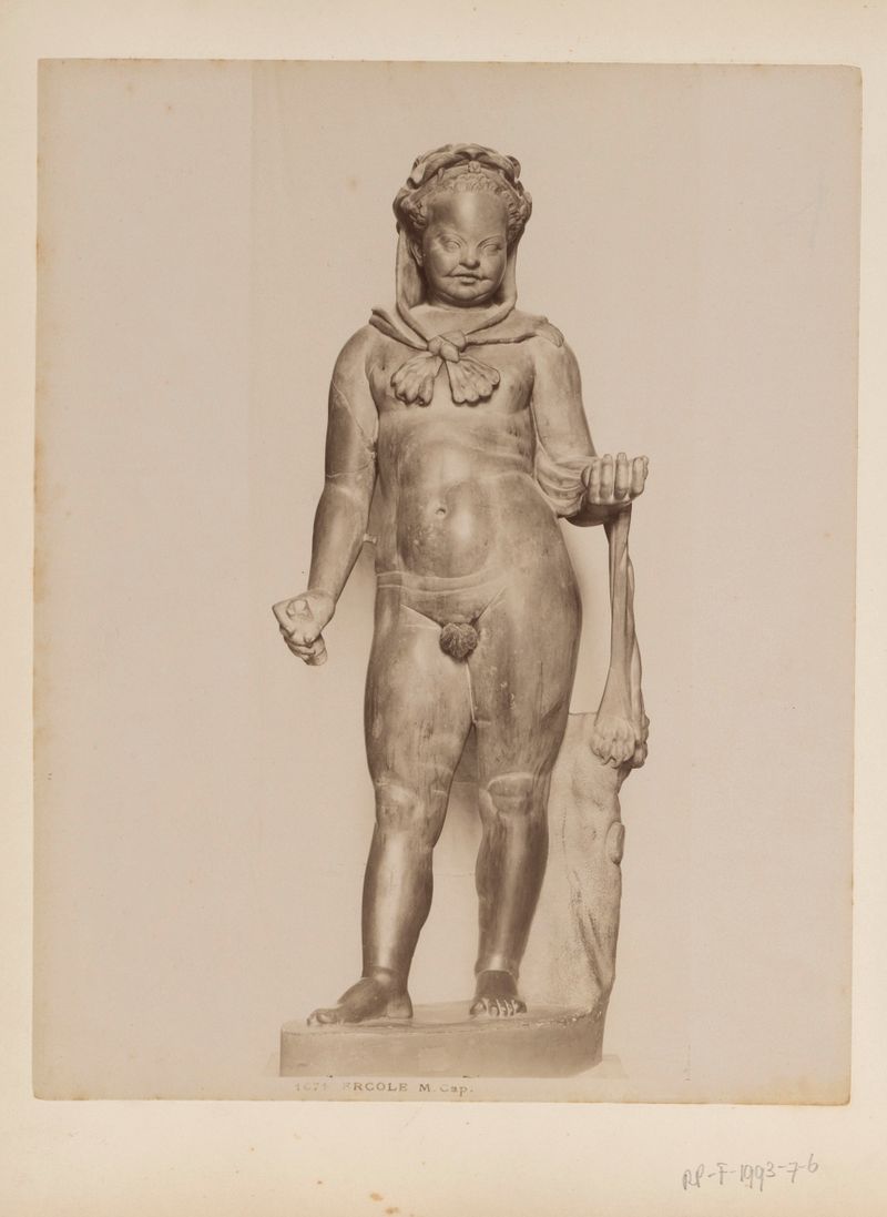 Sculpture of Hercules as a child, albumen print by James Anderson